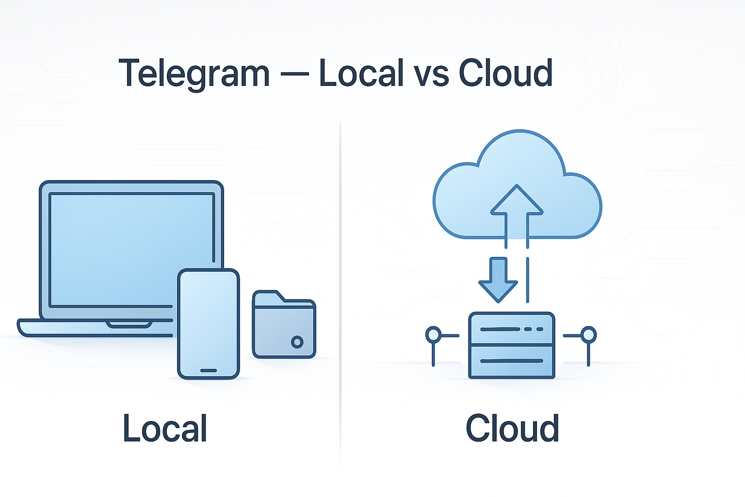 Telegram 本地与云端存储差异